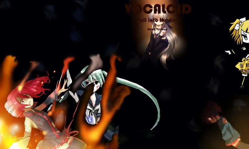 Anime Characters in Fire — Black
