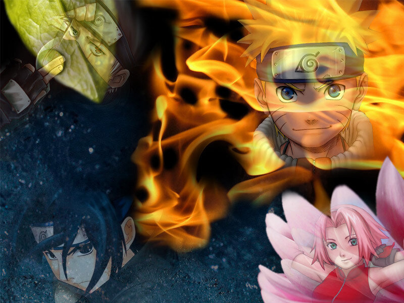 Anime Characters in Flames — Orange