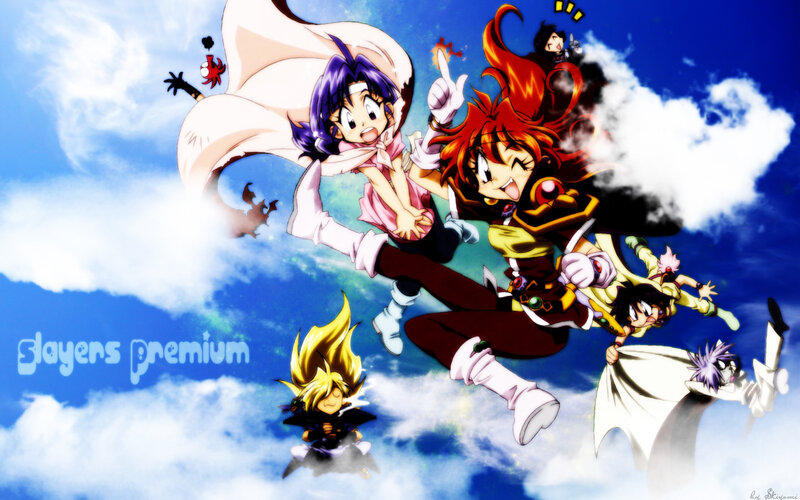 Anime Characters in Flight — Blue, Dynamic