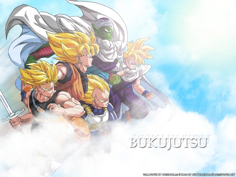 Anime Characters in Flight — Blue