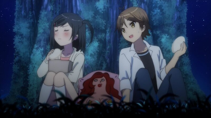 anime characters in forest