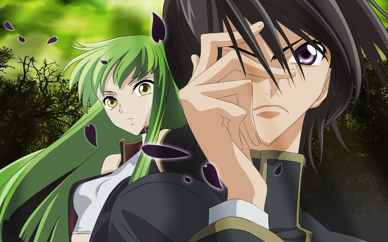 anime characters in forest
