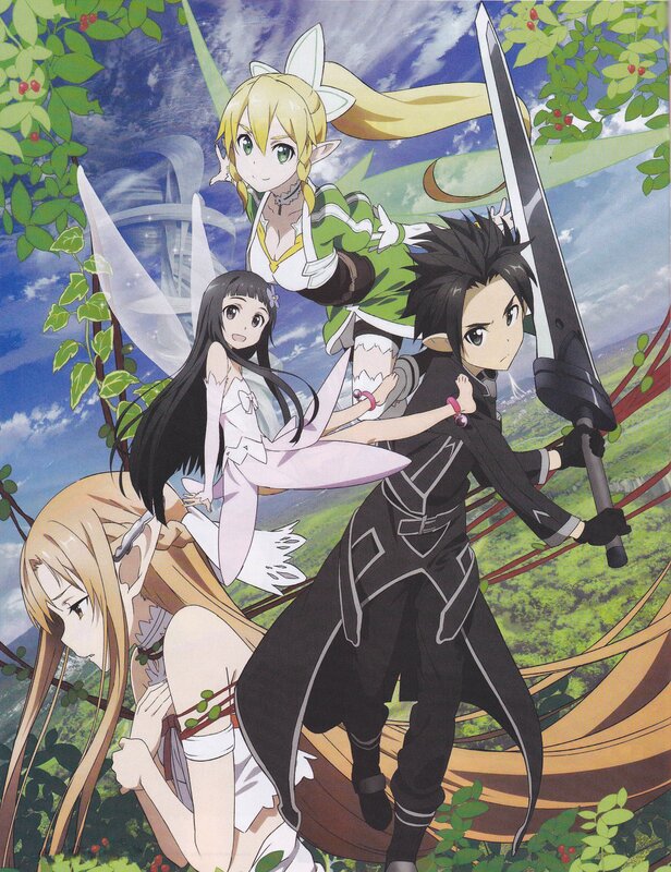 Anime Characters in Forest — Green, Adventurous, Afternoon, Sword