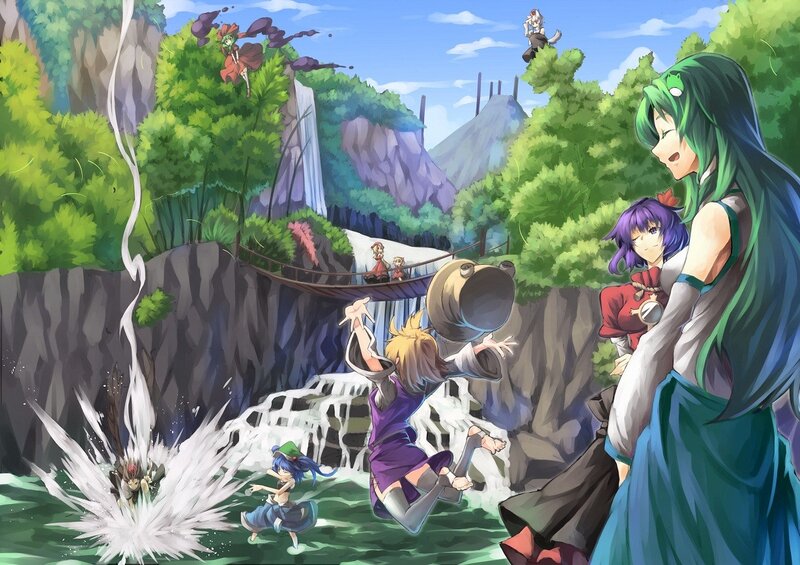 Anime Characters in Forest — Green, Dynamic