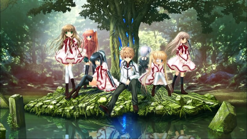 Anime Characters in Forest — Green, Serene, Afternoon