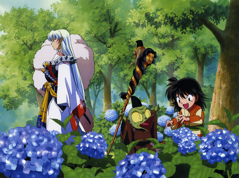 Anime Characters in Forest — Green
