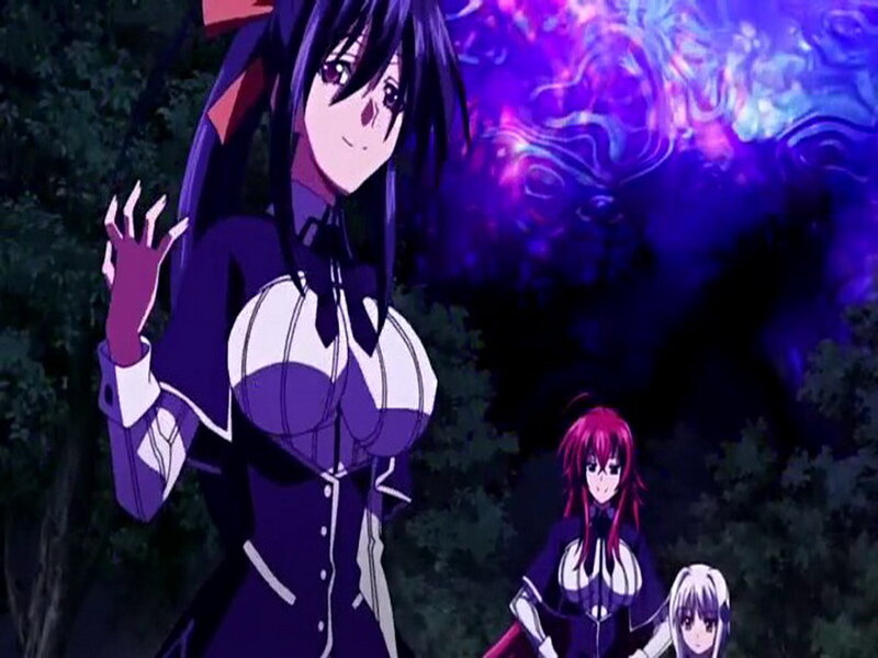 Anime Characters in Forest — Purple, Dramatic, Night