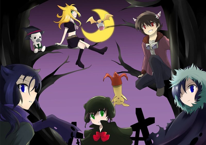 Anime Characters in Forest — Purple