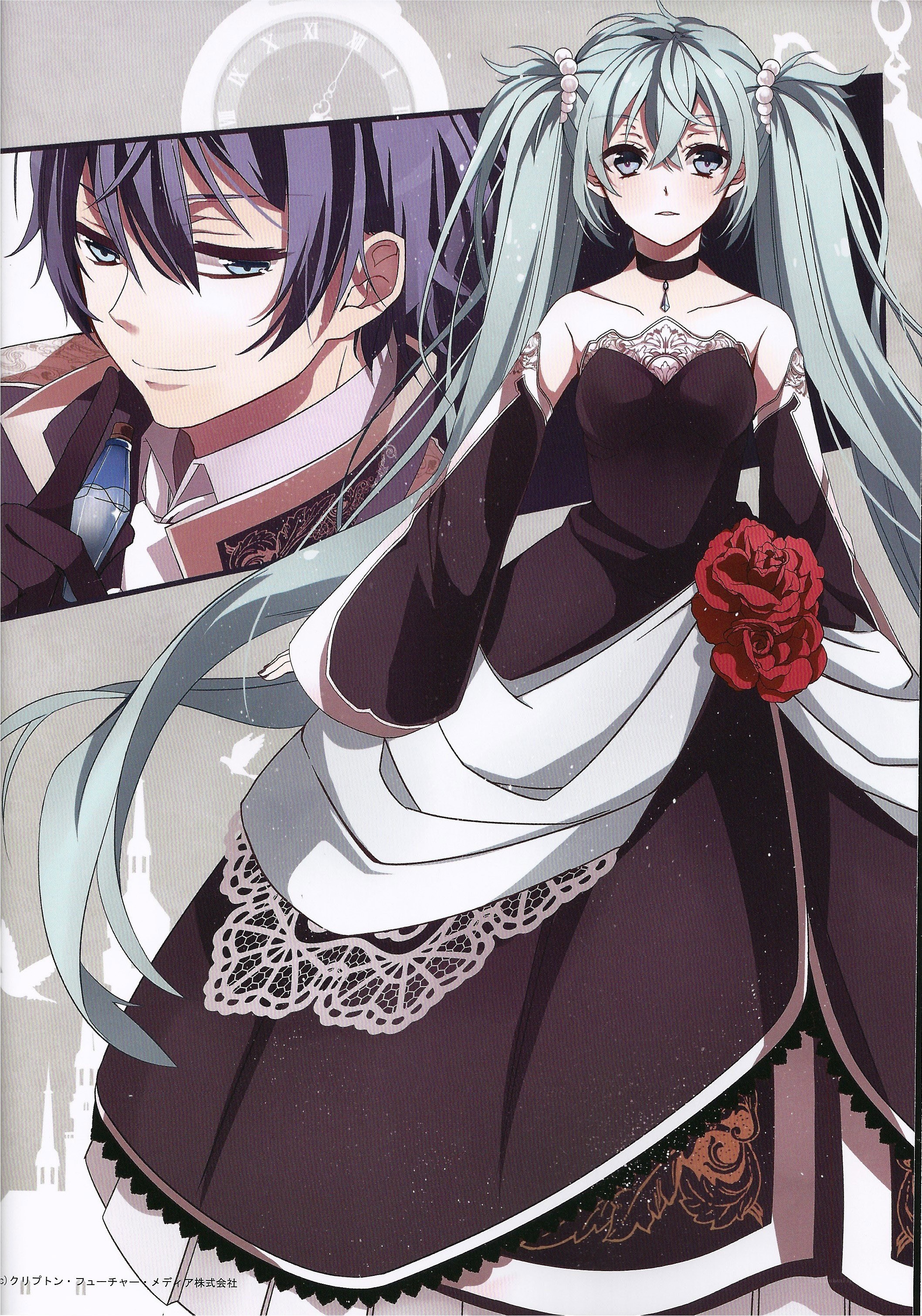 anime characters in formal attire