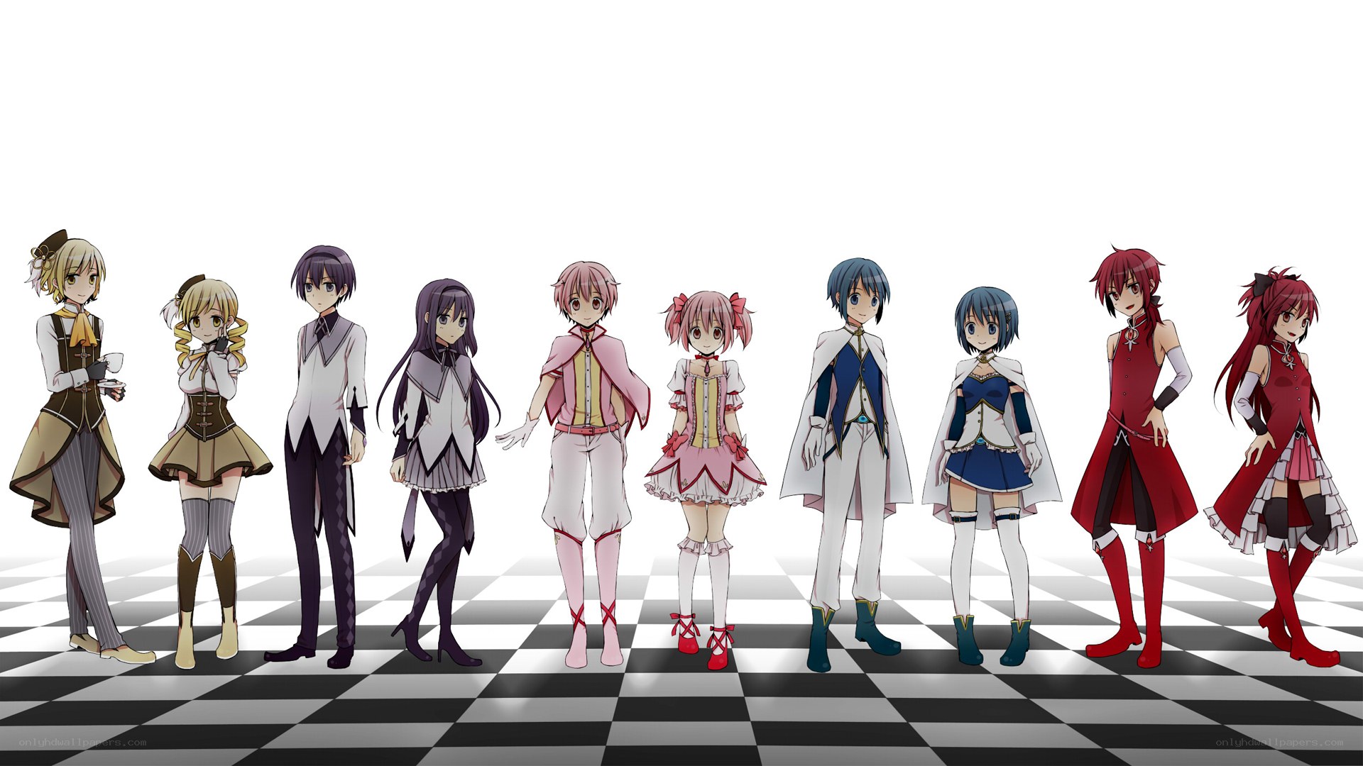 anime characters in formal attire
