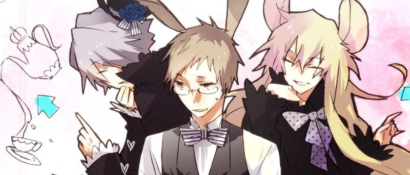 anime characters in formal wear