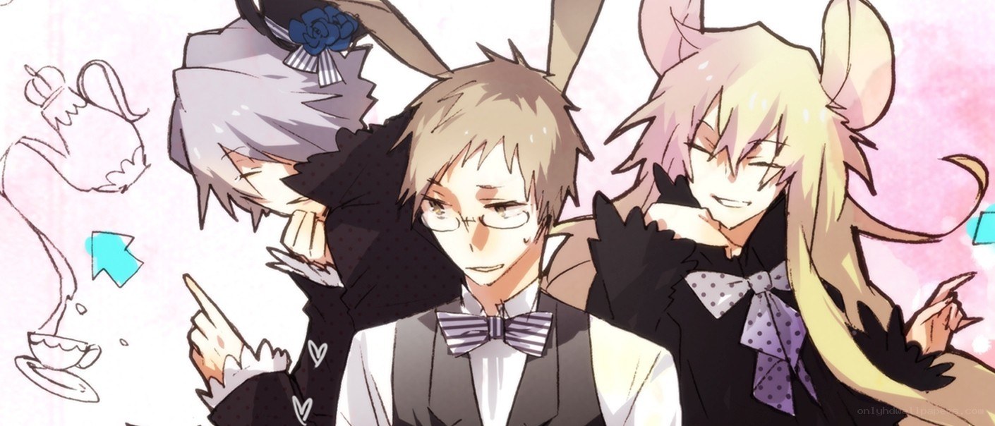 anime characters in formal wear