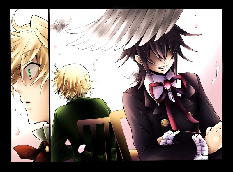 anime characters in formal wear