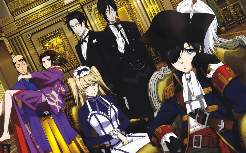 anime characters in formal wear