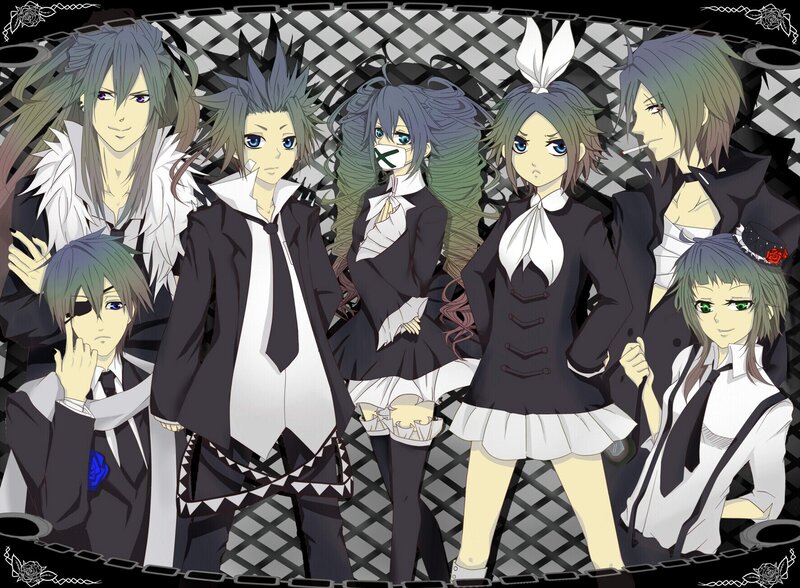 anime characters in formal wear