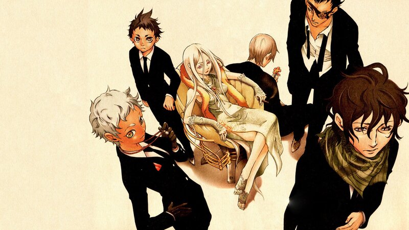 anime characters in formal wear