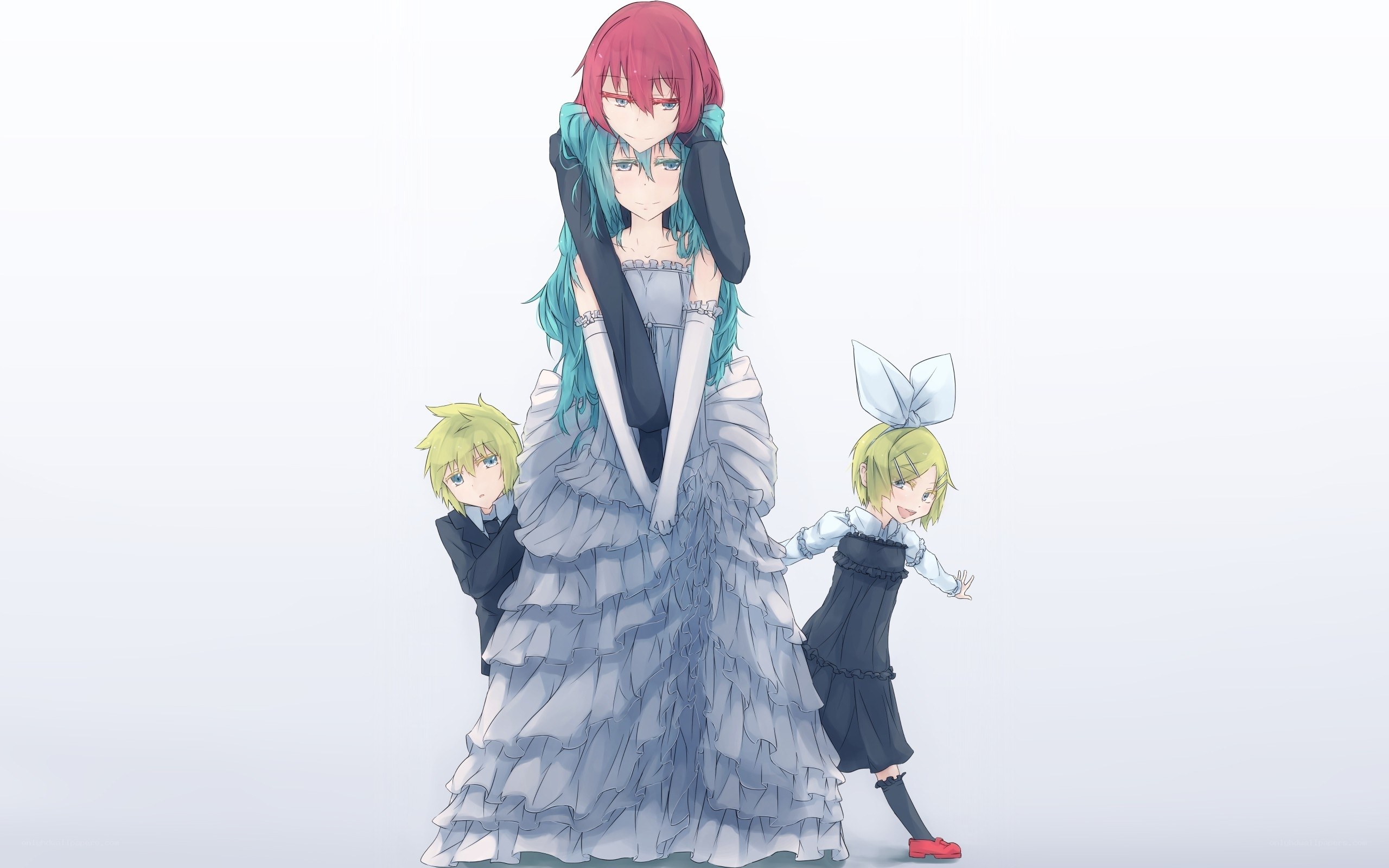 Anime characters in formal wear