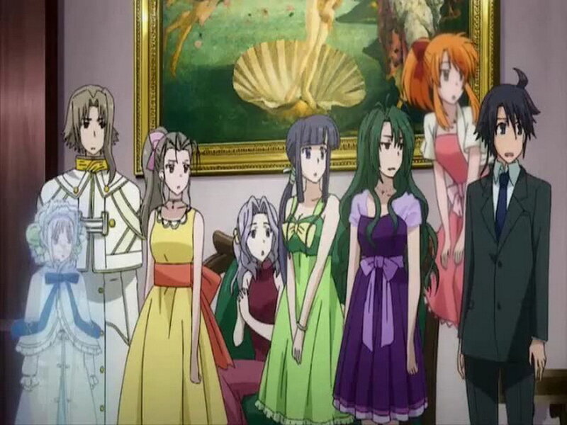 anime characters in formal wear
