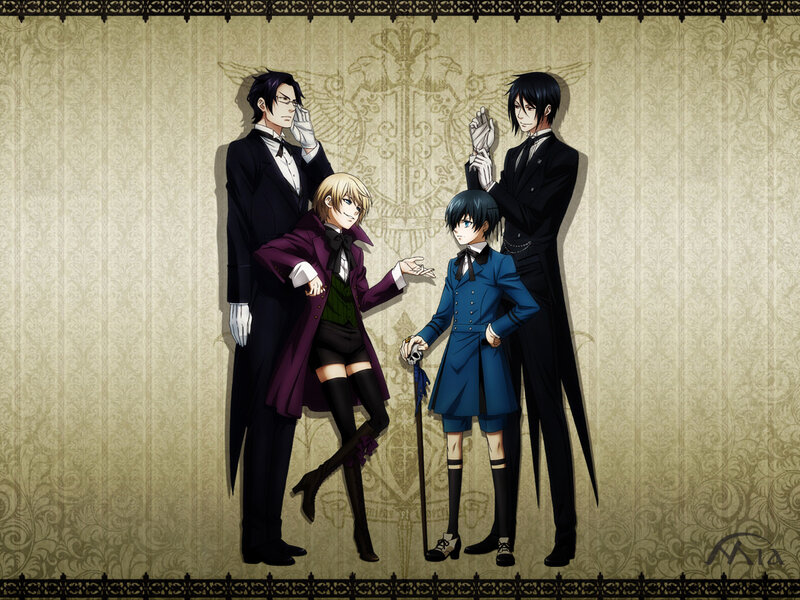 anime characters in formal wear