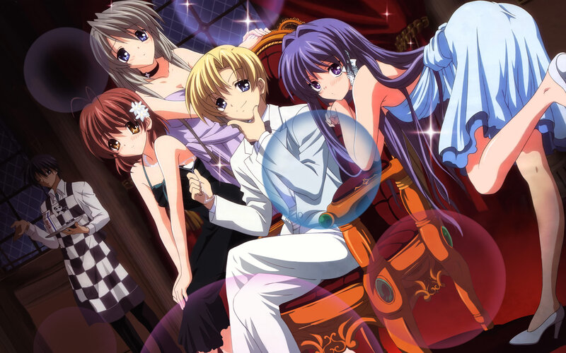 anime characters in formal wear