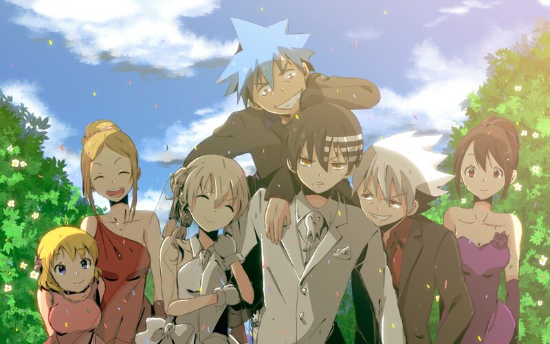Anime Characters in Formal Wear — Green