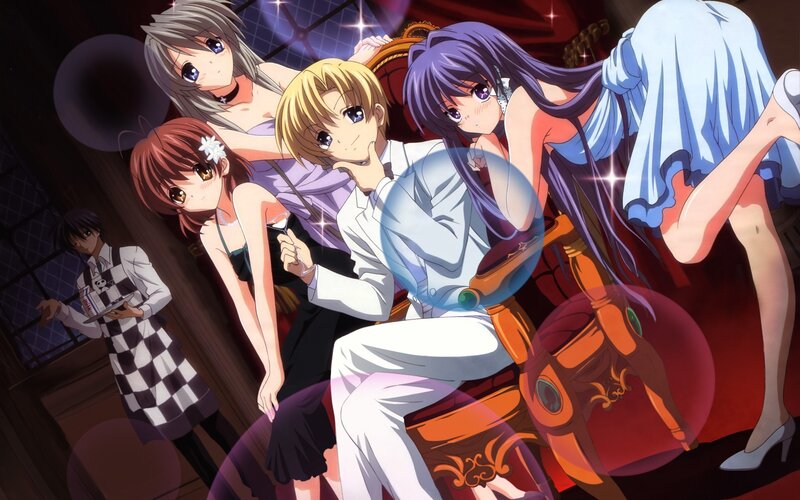 Anime Characters in Formal Wear — Purple, Dramatic