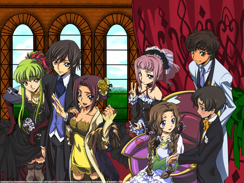 Anime Characters in Formal Wear — Red