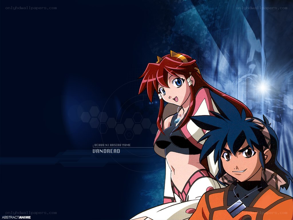 Anime characters in futuristic setting