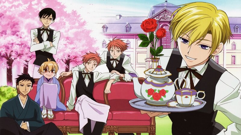 Anime Characters in Garden — Pink
