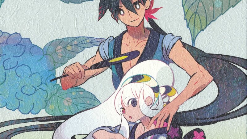 Anime Characters in Garden — White