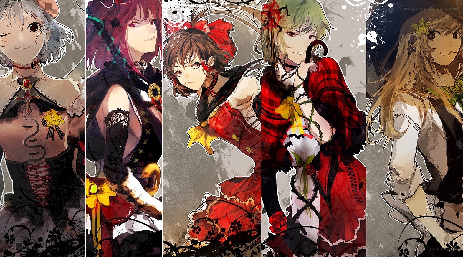 anime characters in gothic outfits