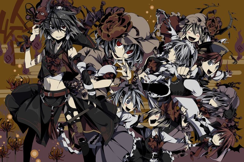 anime characters in gothic style
