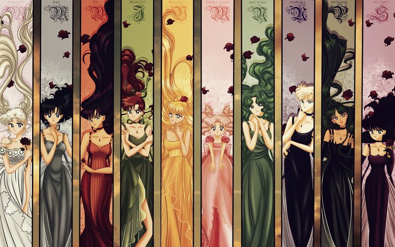 Anime Characters in Gowns — Gold
