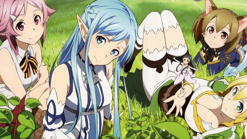 Anime Characters in Grass — Green, Peaceful