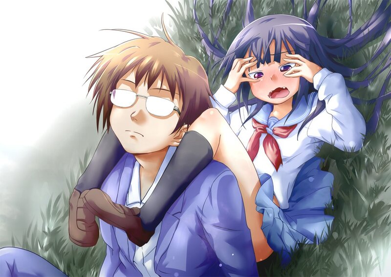 Anime characters in grass