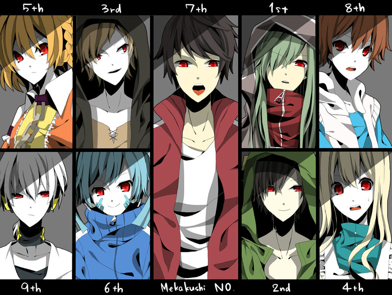 Anime Characters in Grid