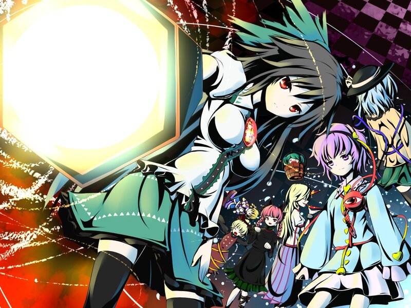 Anime Characters in Group — Black, Dramatic, Sword