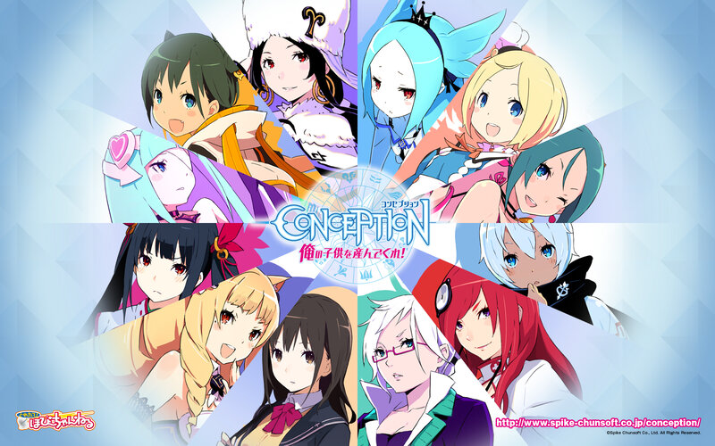 Anime Characters in Group — Blue, Bright, Cheerful