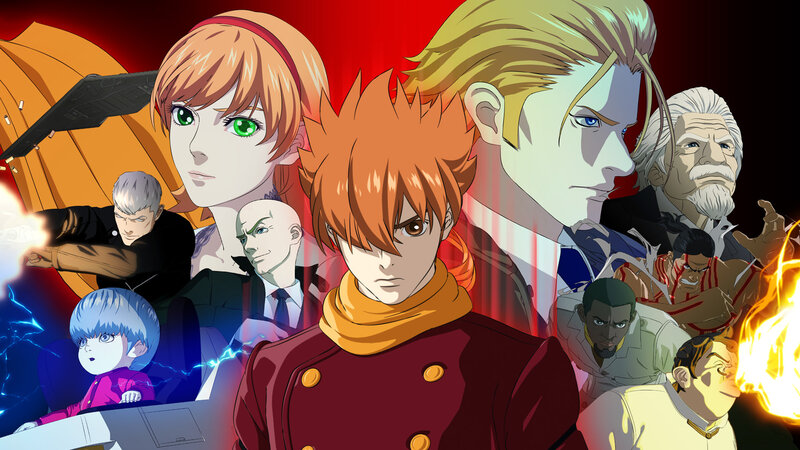 Anime Characters in Group — Red, Dramatic, Action