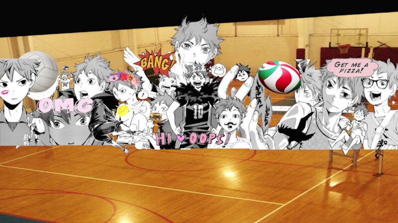 Anime Characters in Gym — Black