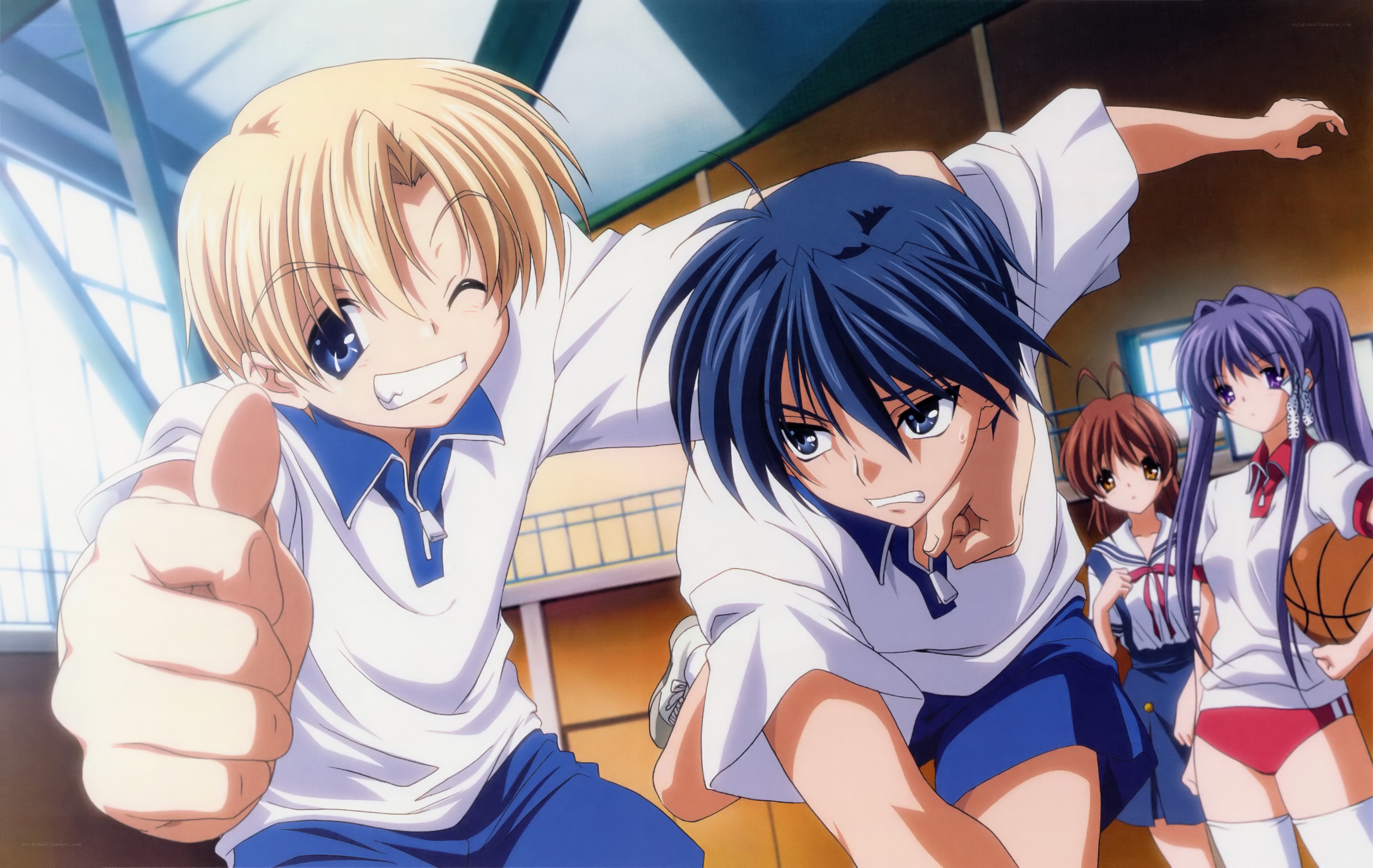 anime characters in gym