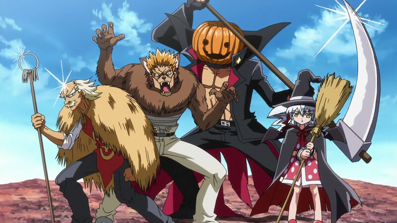 anime characters in Halloween costumes