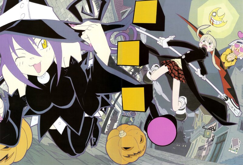 anime characters in Halloween costumes