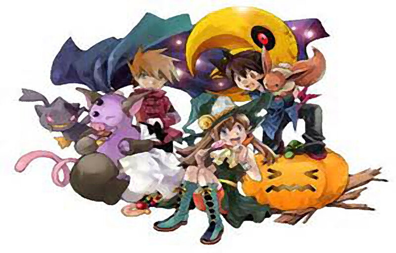 Anime Characters in Halloween Costumes — Orange, Festive