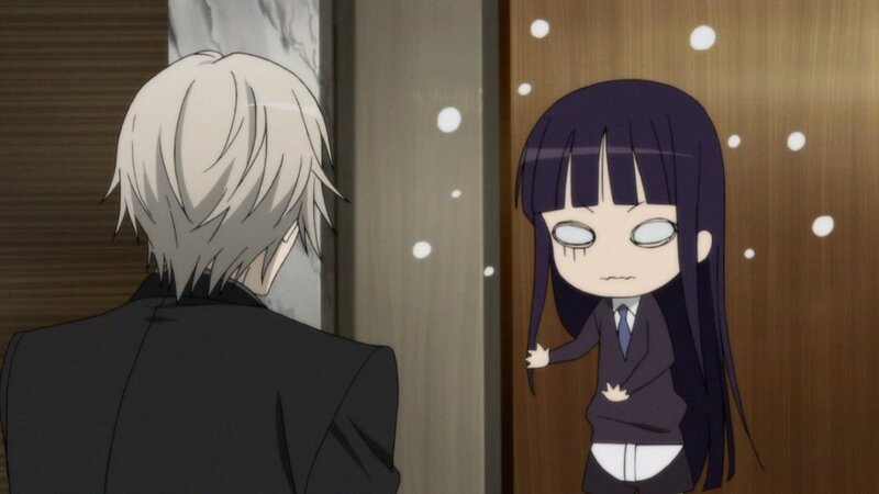anime characters in hallway