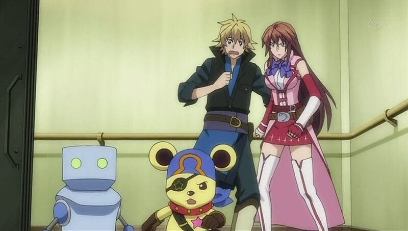 Anime Characters in Hallway — Green
