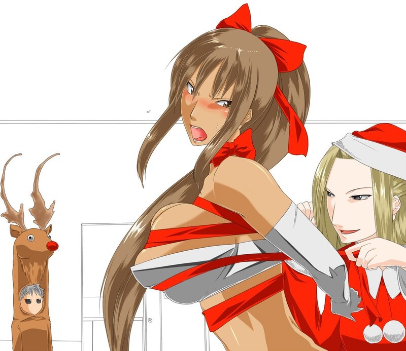 anime characters in holiday costumes
