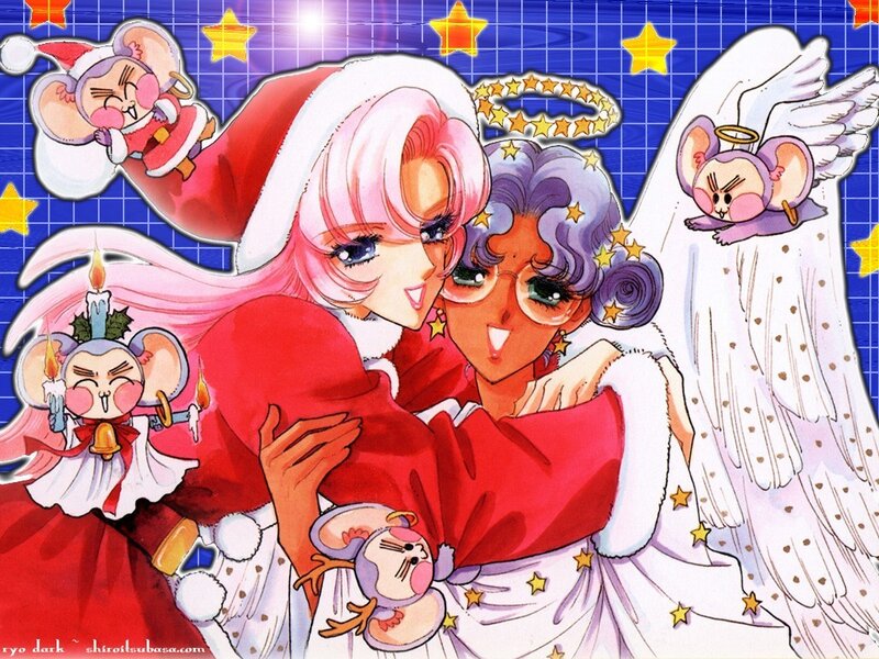 anime characters in holiday costumes