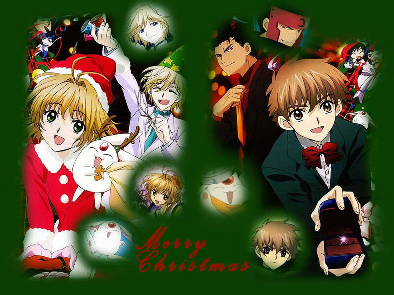 Anime Characters in Holiday Outfits — Green