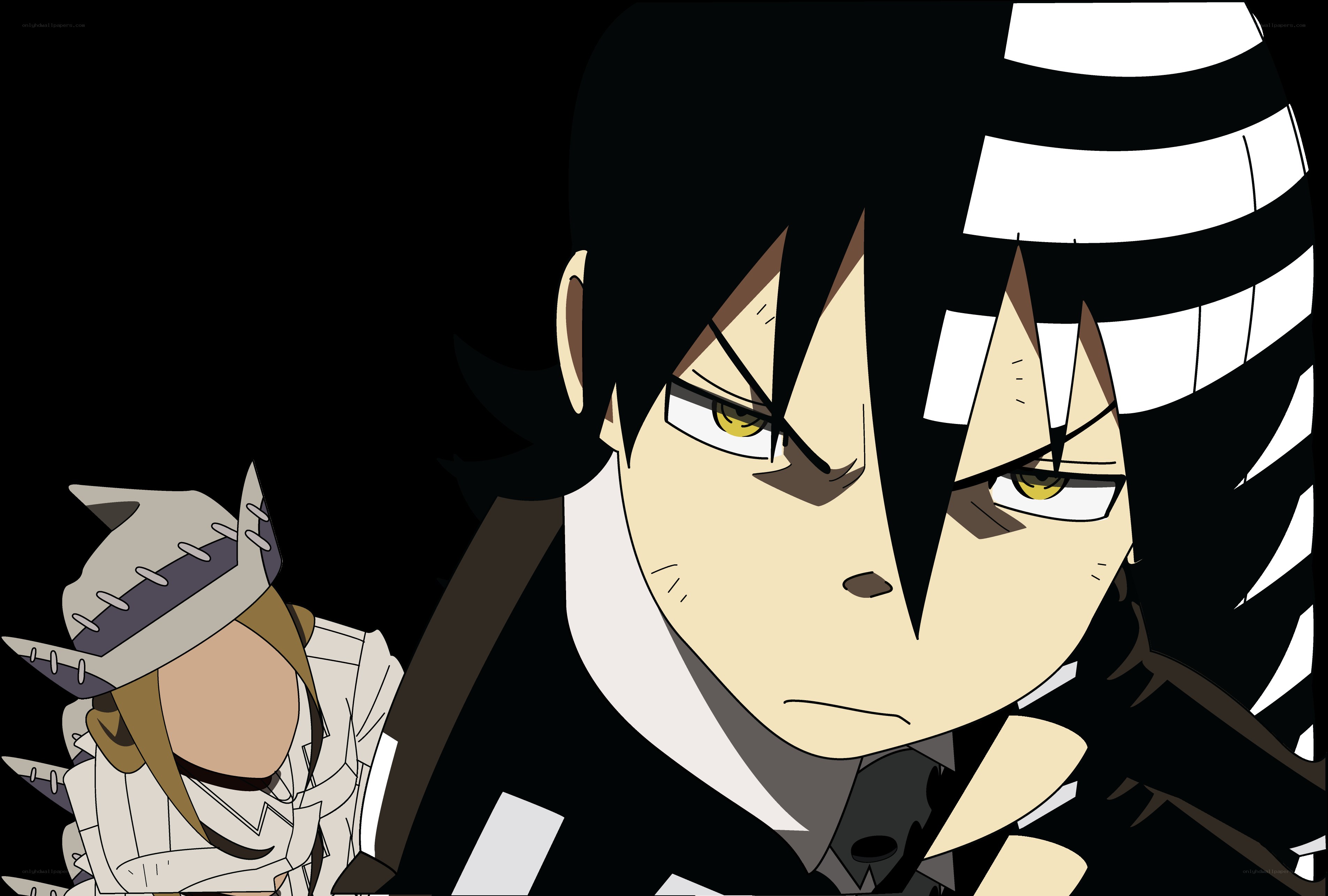 Anime characters in intense scene